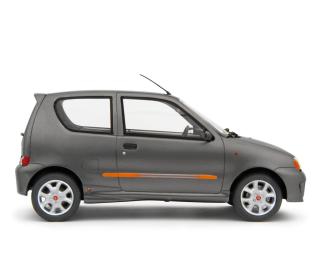 Fiat Seicento Sporting Abarth 1998 Grigio metallizzato Laudoracing 1:18 Resinemodell (Türen, Motorhaube... nicht zu öffnen!)